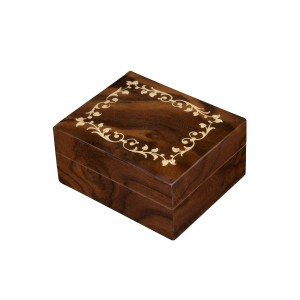 Inlaid Music Box 410 Leaves with Frame