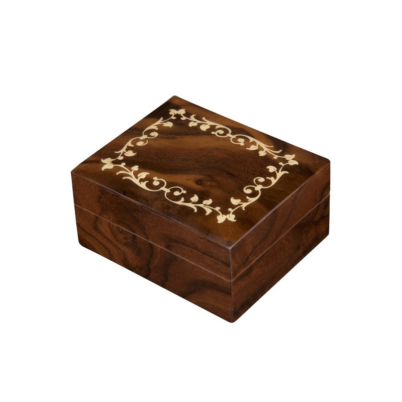 Inlaid Music Box 410 Leaves with Frame